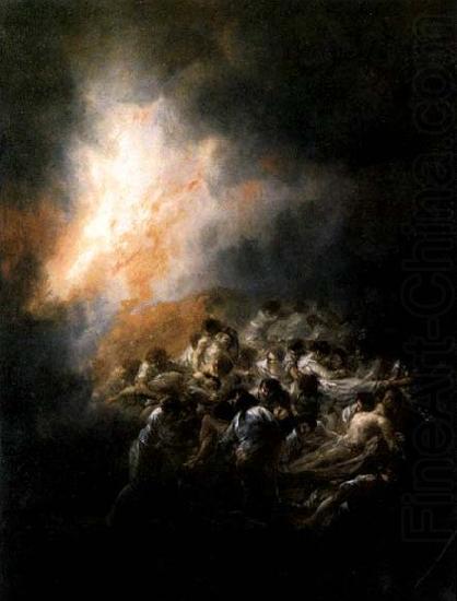 Fire at Night, Francisco de goya y Lucientes